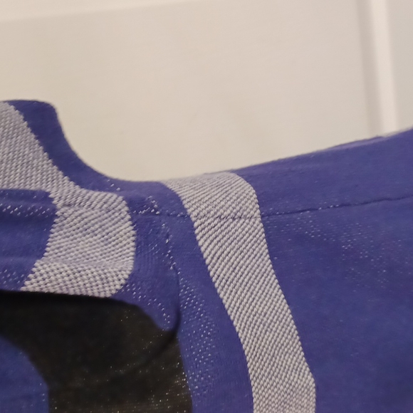 Anne Klein purple window pane side hem slit split open cardigan cotton acrylic S - Picture 9 of 16